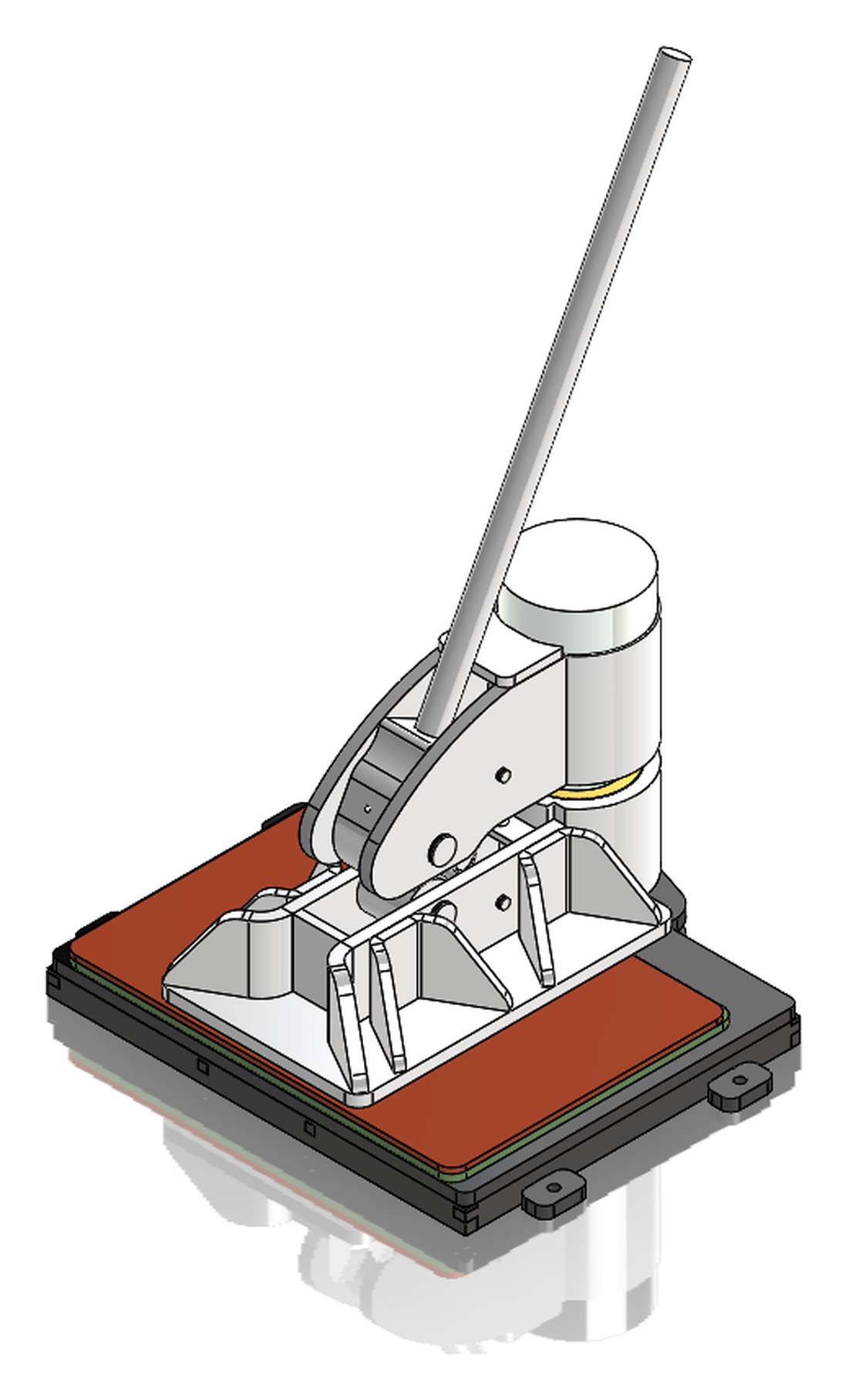 Modelo 3D do balancim para corte desenvolvido sob medida.